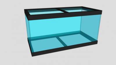 全玻璃水族馆SU模型下载_sketchup草图大师SKP模型