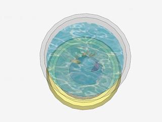 圆形玻璃鱼缸水箱SU模型下载_sketchup草图大师SKP模型