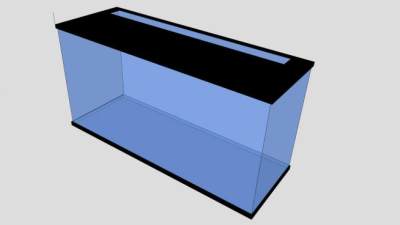 钢化玻璃鱼缸SU模型下载_sketchup草图大师SKP模型