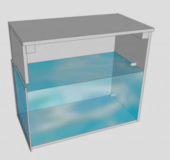 水族馆浮法玻璃鱼缸SU模型下载_sketchup草图大师SKP模型