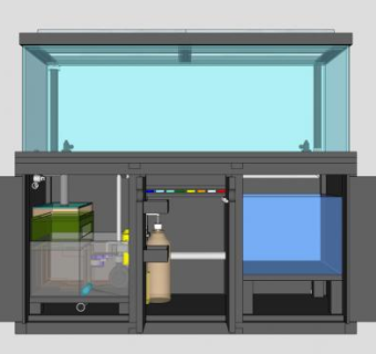 现代灰色玻璃鱼缸SU模型下载_sketchup草图大师SKP模型