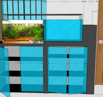 水族馆普通鱼缸SU模型下载_sketchup草图大师SKP模型