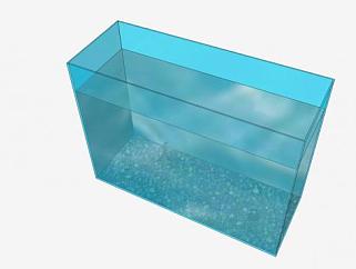 方形玻璃鱼缸水族箱SU模型下载_sketchup草图大师SKP模型