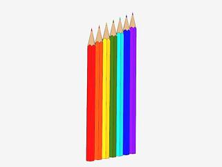 彩色铅笔文具SU模型下载_sketchup草图大师SKP模型