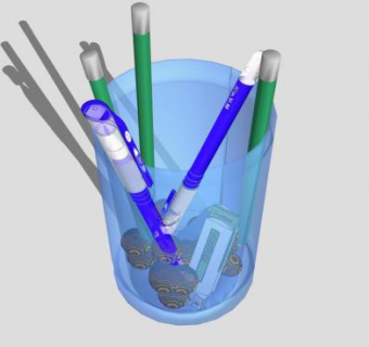 办公文具夹SU模型下载_sketchup草图大师SKP模型