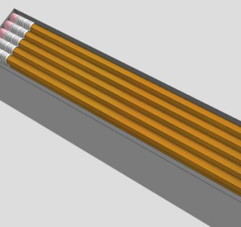 文具新铅笔SU模型下载_sketchup草图大师SKP模型