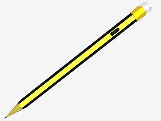 黄色铅笔SU模型下载_sketchup草图大师SKP模型