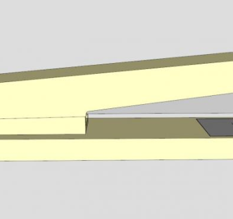 黄色办公订书机SU模型下载_sketchup草图大师SKP模型