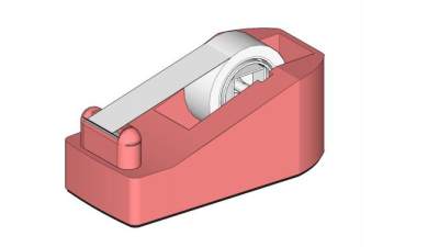 粉红色胶带座SU模型下载_sketchup草图大师SKP模型