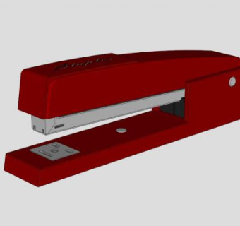 红色订书机SU模型下载_sketchup草图大师SKP模型