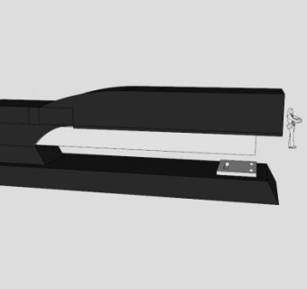 黑色办公订书钉SU模型下载_sketchup草图大师SKP模型