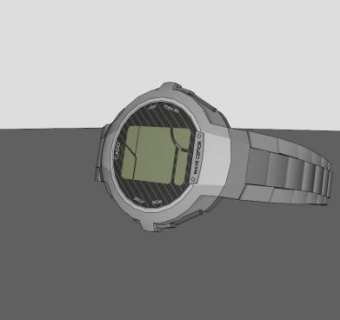 卡西欧波感受器手表SU模型下载_sketchup草图大师SKP模型