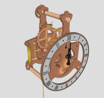 法律木钟SU模型下载_sketchup草图大师SKP模型