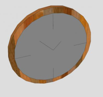 现代木钟SU模型下载_sketchup草图大师SKP模型