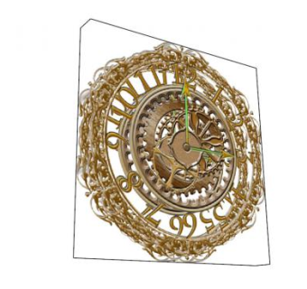齿轮时钟SU模型下载_sketchup草图大师SKP模型