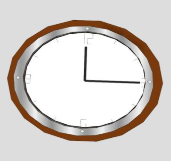 挂钟壁挂时钟SU模型下载_sketchup草图大师SKP模型