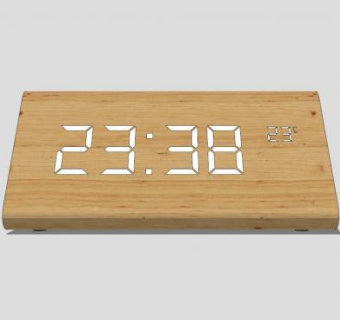 三角数字闹钟SU模型下载_sketchup草图大师SKP模型