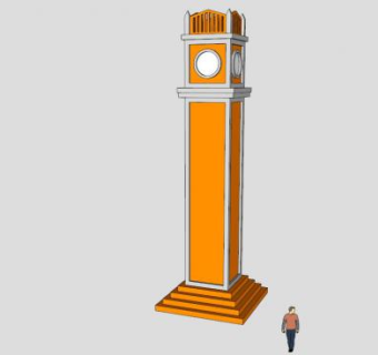 科苏梅尔钟楼SU模型下载_sketchup草图大师SKP模型