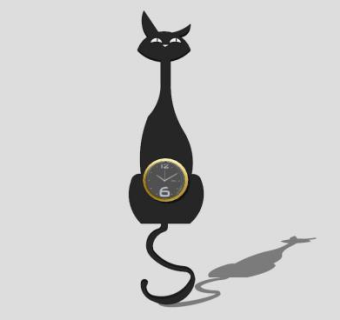 猫钟SU模型下载_sketchup草图大师SKP模型