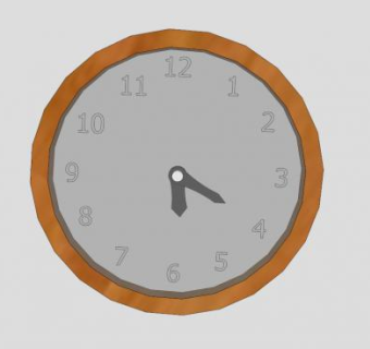 木制时钟SU模型下载_sketchup草图大师SKP模型