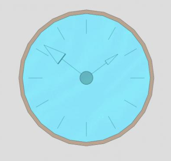 现代客厅时钟SU模型下载_sketchup草图大师SKP模型