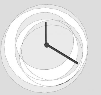现代挂钟SU模型下载_sketchup草图大师SKP模型