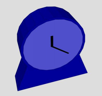 蓝色闹钟SU模型下载_sketchup草图大师SKP模型