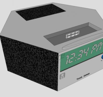 六边形闹钟SU模型下载_sketchup草图大师SKP模型