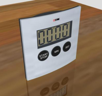 数字电子闹钟SU模型下载_sketchup草图大师SKP模型