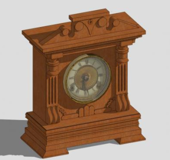 古董时钟座钟SU模型下载_sketchup草图大师SKP模型
