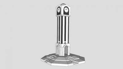 霍姆斯新闻时钟SU模型下载_sketchup草图大师SKP模型