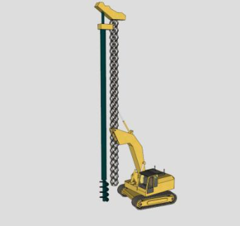 桩钻机的SU模型设计_su模型下载 草图大师模型_SKP模型