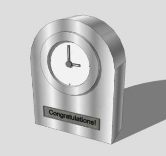 现代小闹钟SU模型下载_sketchup草图大师SKP模型