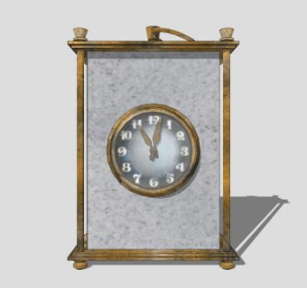 装饰老座钟SU模型下载_sketchup草图大师SKP模型