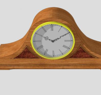 复古座钟SU模型下载_sketchup草图大师SKP模型