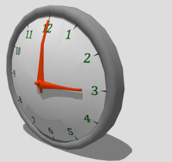 弯曲的脸时钟SU模型下载_sketchup草图大师SKP模型