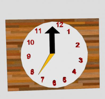 实木家居挂钟SU模型下载_sketchup草图大师SKP模型