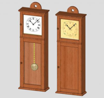 落地瓶壁时钟SU模型下载_sketchup草图大师SKP模型