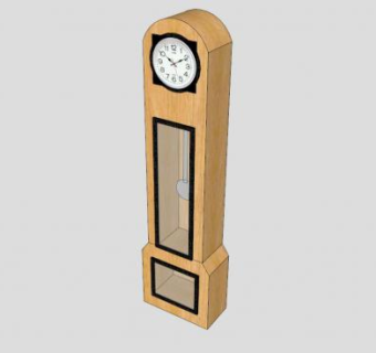祖父时钟落地钟SU模型下载_sketchup草图大师SKP模型