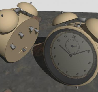 现代卧室闹钟SU模型下载_sketchup草图大师SKP模型