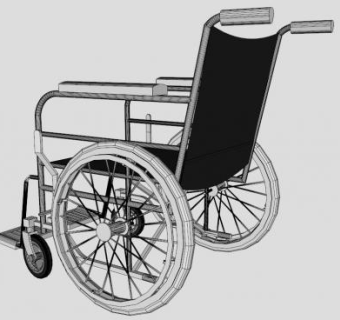 轮椅的SU模型设计_su模型下载 草图大师模型_SKP模型