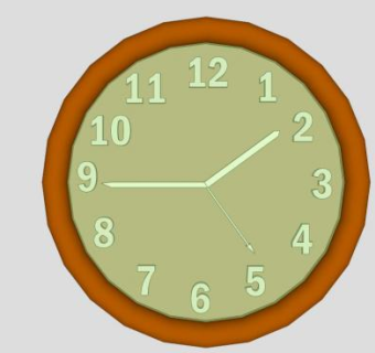 现代数字挂钟SU模型下载_sketchup草图大师SKP模型