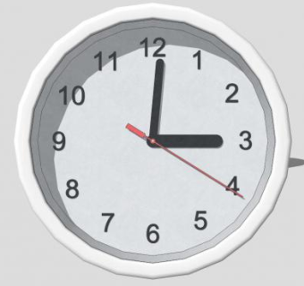 现代模拟时钟SU模型下载_sketchup草图大师SKP模型