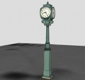 里斯公园时钟SU模型下载_sketchup草图大师SKP模型