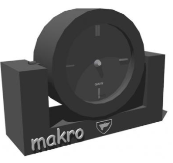 万客隆黑色闹钟SU模型下载_sketchup草图大师SKP模型