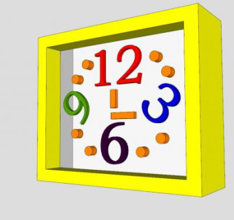 颜色时钟SU模型下载_sketchup草图大师SKP模型