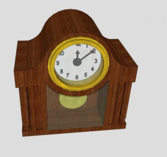 古老摆钟SU模型下载_sketchup草图大师SKP模型