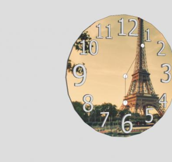 埃菲尔铁塔装饰挂钟SU模型下载_sketchup草图大师SKP模型