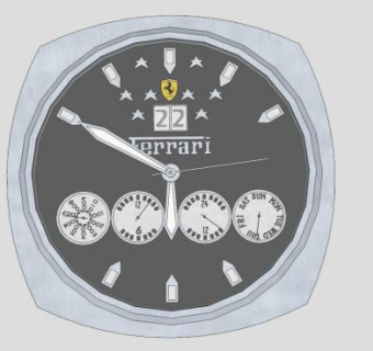 法拉利手表SU模型下载_sketchup草图大师SKP模型