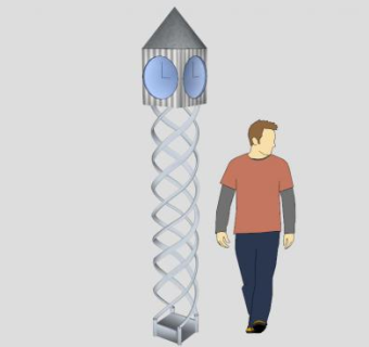 站时钟SU模型下载_sketchup草图大师SKP模型